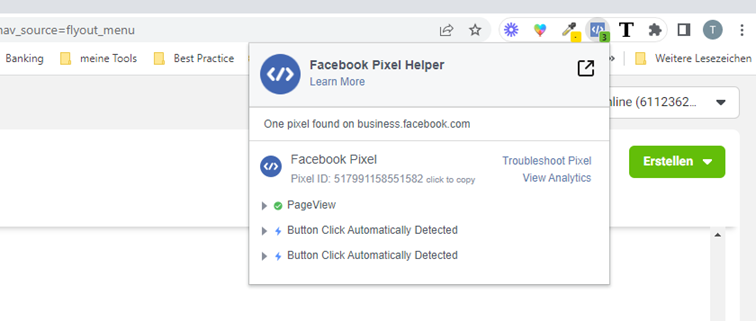 Social Media Recruiting Fehler - Facebook Pixel Helper